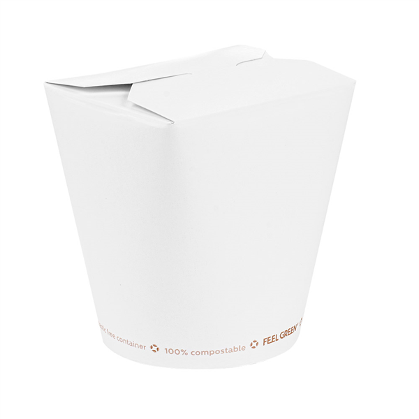 RÉCIPIENTS MULTIUSAGES "PLASTIC FREE" 780 ML 325 G/M2 Ø9x9 CM BLANC CARTON (450 UNITÉ) - Garcia de Pou