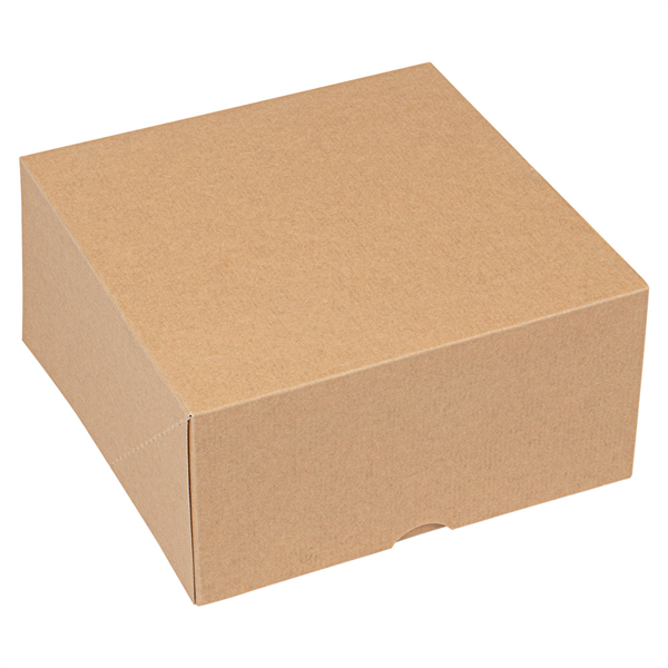 BOÎTES PATISSERIES SANS FENÊTRE "THEPACK" 240 G/M2 16x16x8 CM NATUREL CARTON ONDULÉ NANO-MICRO (200 UNITÉ) - Garcia de Pou