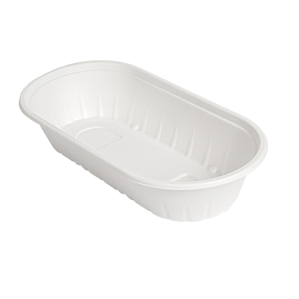 LUNCH BOX "BIONIC" 800 ML 24,3x12x4,8 CM BLANC BAGASSE (500 UNITÉ) - Garcia de Pou