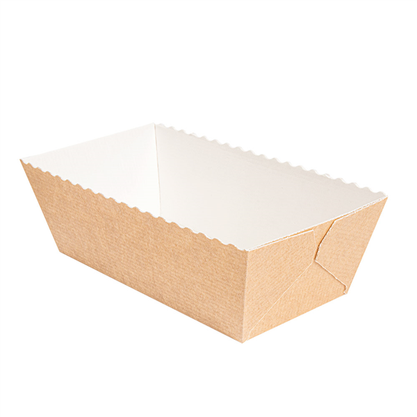 MOULES CUISSON PÂTISSERIE  230 G/M2 16x8x6 CM NATUREL KRAFT (300 UNITÉ) - Garcia de Pou