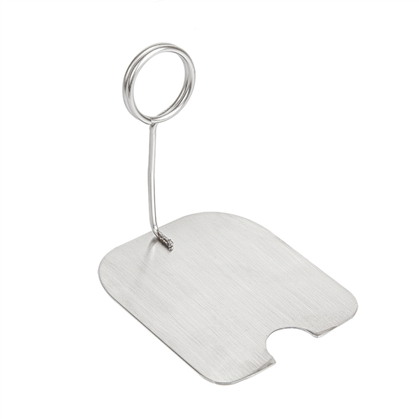 SUPPORTS POUR ÉTIQUETTES DE BUFFET  8,5x7x6 CM ARGENTE INOX (1 UNITÉ) - Garcia de Pou