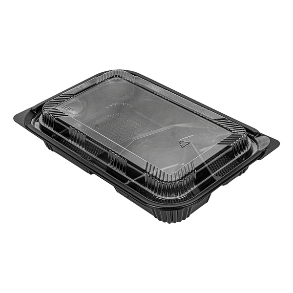 COFFRETS POUR REPAS 3 COMPART.  22,7x14,7x3,5 CM NOIR PP (200 UNITÉ) - Garcia de Pou