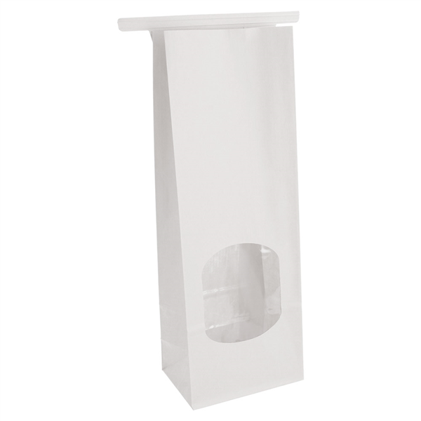 SACS SOS AUTO-FERMETURE AVEC FENÊTRE 1,35 L 60 G/M2 + 25µ OPP 9+6x25 CM BLANC CELLULOSE (500 UNITÉ) - Garcia de Pou