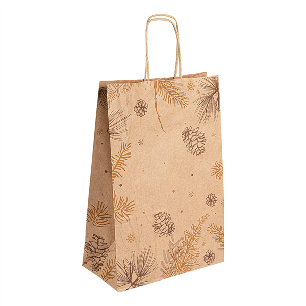 SACS SOS AVEC ANSES "WINTER" 80 G/M2 20+10x29 CM NATUREL KRAFT (250 UNITÉ) - Garcia de Pou