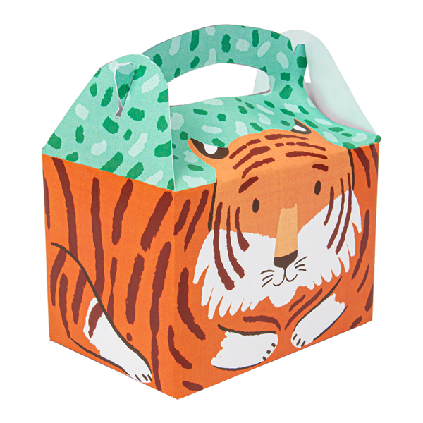 BOÎTES MENU ENFANT "TIGRE"  320 G/M2 15,5x10,5x17,5 CM QUADRICHROMIE CARTON (300 UNITÉS)