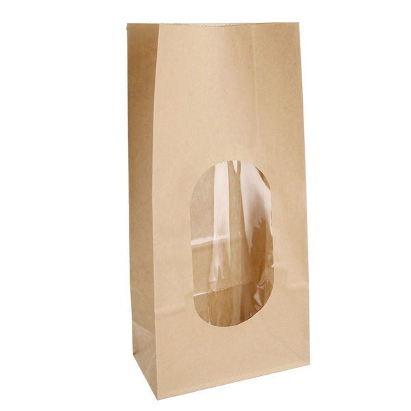 SACS SOS AVEC FENÊTRE 2,5 L 60 G/M2 + 25µ OPP 13+8x23,5 CM NATUREL KRAFT (500 UNITÉ)