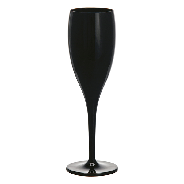 FLÛTES CHAMPAGNE 130 ML Ø 5,2/6,2x19,1 CM NOIR POLYCARBONATE (12 UNITÉ)