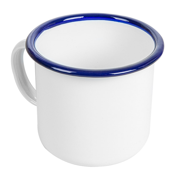 TASSES "ENAMELWARE" 500 ML Ø 9x9 CM BLANC FER ÉMAILLÉ (6 UNITÉ)