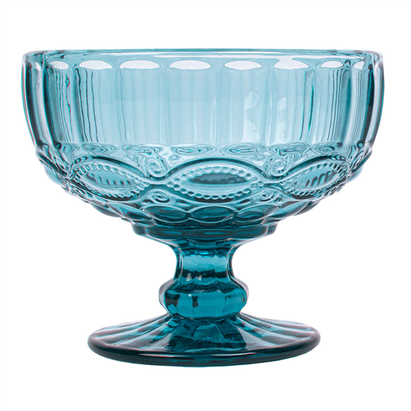 COUPES À DESSERTS "VINTAGE" 380 ML Ø12x10.5 CM BLEU VERRE (6 UNITÉ)