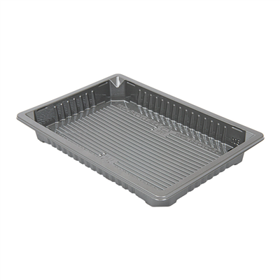 RÉCIPIENTS POUR "SUSHI" 244 ML 16,6x11,5x2 CM ARGENTE RPET (312 UNITÉ)