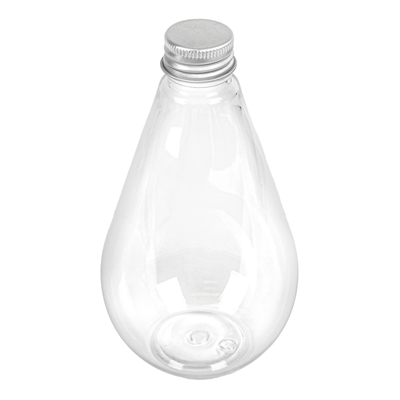 FLACONS AVEC BOUCHON EN ALUMINIUM 300 ML Ø7,5x13,7 CM TRANSPARENT PET (150 UNITÉ)