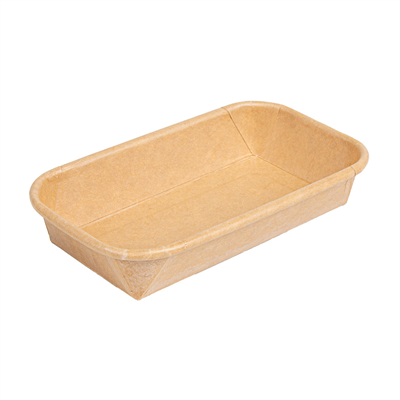 RÉCIPIENTS POUR "SUSHI"  20PE + 280 +16PE G/M2 14x8x2,4 CM NATUREL KRAFT (800 UNITÉ)