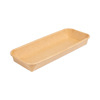 RÉCIPIENTS POUR "SUSHI"  20PE + 280 +16PE G/M2 22,1x9,1x2,4 CM NATUREL KRAFT (600 UNITÉ)
