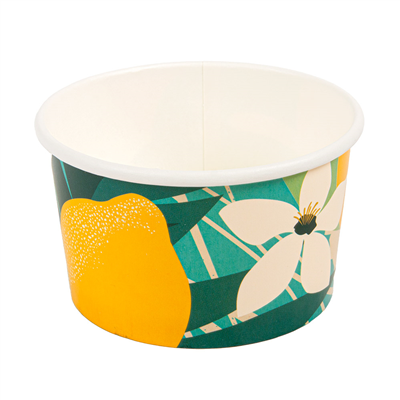 POTS À GLACES "AMALFI" 180 ML 250 + 18 PE G/M2 Ø 8,7x5,2 CM BLANC CARTON (2000 UNITÉ)