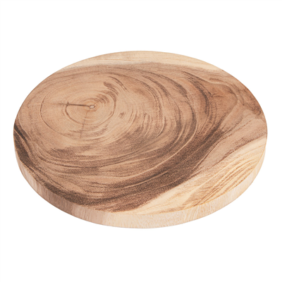 PLANCHE PRÉSENTATION RONDE  Ø 25x1,6 CM NATUREL BOIS (12 UNITÉ)