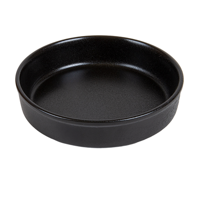 RÉCIPIENTS RONDS "SLATE" "AKALA"  Ø 18x3,8 CM NOIR PORCELAINE (6 UNITÉ)