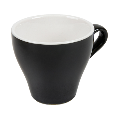 TASSES CAFÉ "AKALA" 160 ML Ø8/4,6x7,6 CM NOIRE/BLANC PORCELAINE (6 UNITÉ)