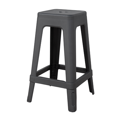TABOURET EMPILABLE "SUPRA-TEK"  39x39x65 CM NOIR PP (4 UNITÉ)