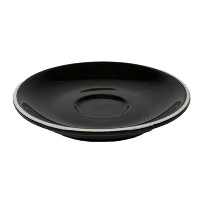 SOUCOUPES CAFÉ "AKALA"  Ø12,4x2 CM NOIRE/BLANC PORCELAINE (6 UNITÉ)