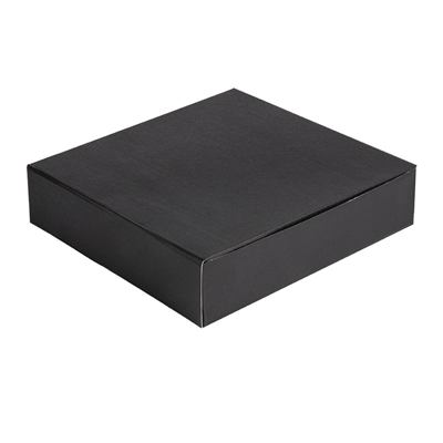 BOÎTES CATERING, PLATE "THEPACK" 250 G/M2 21x21x5 CM NOIR CARTON ONDULÉ NANO-MICRO (100 UNITÉ)