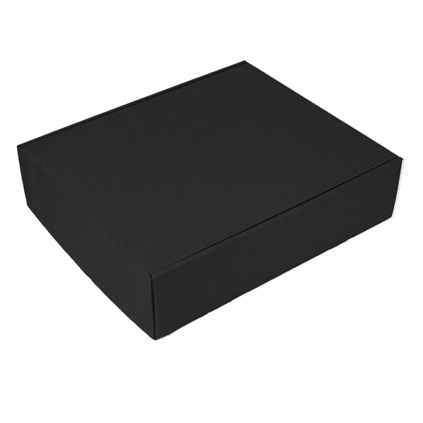 COFFRETS 3 BOUTEILLES THEPACK  34x28x9 CM NOIR CARTON MICROCANAL (30 UNITÉ)