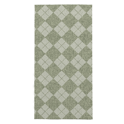 SERVIETTES PLIAGE 1/8 "SLIM PLUS" "LIKE LINEN - ARGYLE" 70 G/M2 39x50 CM VERT SPUNLACE (600 UNITÉ)