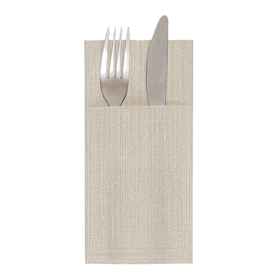 SERVIETTES KANGOUROU "X-SOFT" "DUNE" 65 G/M2 40x40 CM TAUPE AIRLAID (700 UNITÉ)