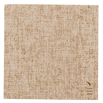 SERVIETTES "TUNDRA" 55 G/M2 20x20 CM CARAMEL AIRLAID (3600 UNITÉ)