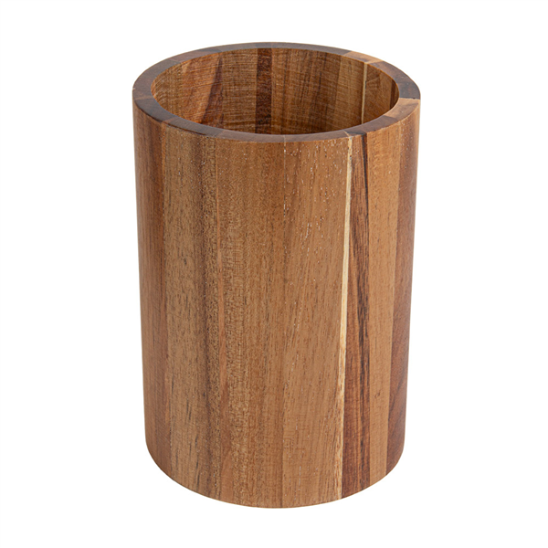 RÉCIPIENT ROND POUR COUVERTS WOOD  Ø11,5x16 CM NATUREL BOIS (1 UNITÉ)