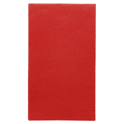 SERVIETTES ECOLABEL P. 1/6 "DOUBLE POINT" 18 G/M2 30x40 CM ROUGE OUATE (1500 UNITÉ)