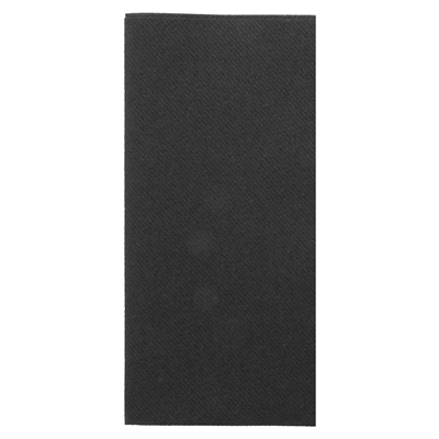 SERVIETTES PLIAGE 1/8  55 G/M2 40x40 CM NOIR AIRLAID (700 UNITÉ)