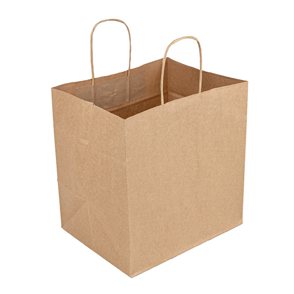 SACS SOS LIVRAISON AVEC POIGNÉES  90 G/M2 28+18x25 CM NATUREL KRAFT (250 UNITÉ)