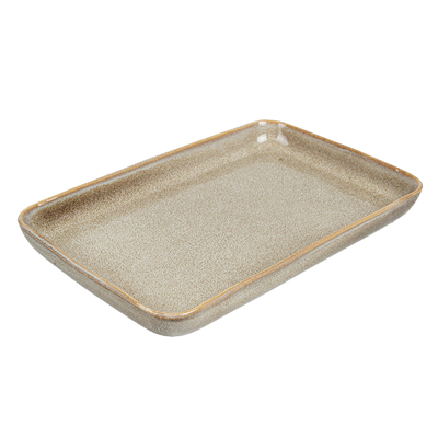 PLATEAUX "AKALA"  20,5x13,5x2,5CM TERRE STONEWARE (6 UNITÉ)