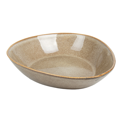 ASSIETTES CREUSES TRIANGULAIRES "AKALA"  Ø21,5x19,5x5 CM TERRE STONEWARE (6 UNITÉ)
