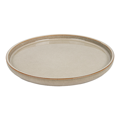 ASSIETTES "AKALA"  Ø21x2 CM BEIGE STONEWARE (6 UNITÉ)