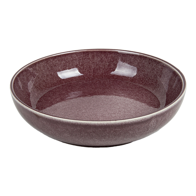 ASSIETTES CREUSES "AKALA" 630 ML Ø20x4,5 CM BORDEAUX STONEWARE (6 UNITÉ)