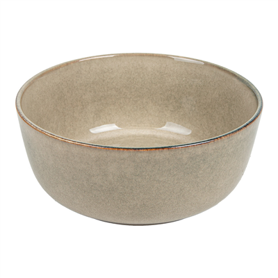 BOL "AKALA" 680 ML Ø15x6,2 CM BEIGE STONEWARE (6 UNITÉ)
