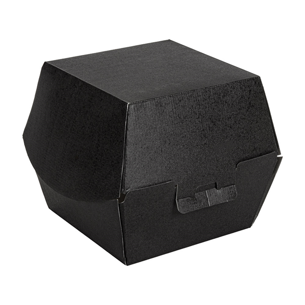BOÎTES HAMBURGER THEPACK  14,4x14x11,5 CM (XL TALLER) NOIR CARTON NANO-MICRO (500 UNITÉ)