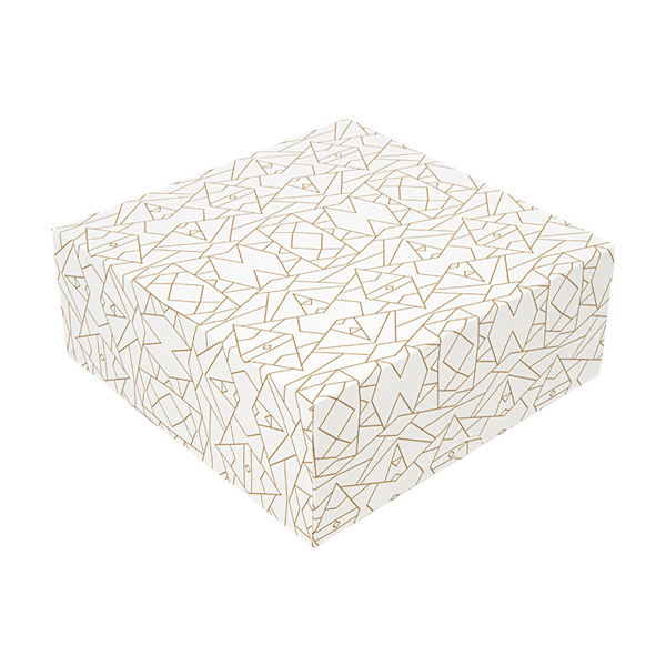 BOÎTES PATISSERIES SANS FENÊTRE THEPACK "DECO"  20x20x8 CM BLANC CARTON NANO-MICRO (200 UNITÉ)