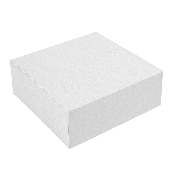 BOÎTES PATISSERIES SANS FENÊTRE THEPACK  36x36x10 CM BLANC CARTON NANO-MICRO (100 UNITÉ)