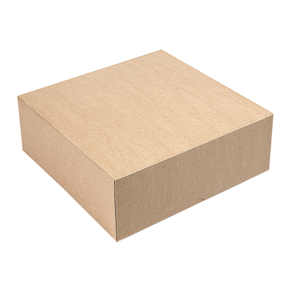 BOÎTES PATISSERIES SANS FENÊTRE THEPACK  36x36x10 CM NATUREL CARTON NANO-MICRO (100 UNITÉ)