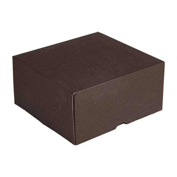 BOÎTES PATISSERIES SANS FENÊTRE THEPACK  20x20x8 CM CHOCOLAT CARTON NANO-MICRO (200 UNITÉ)