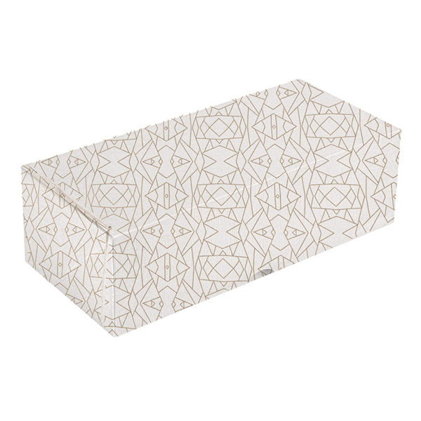BOÎTES PATISSERIES SANS FENÊTRE THEPACK "DECO"  35x11,5x10,5 CM BLANC CARTON NANO-MICRO (100 UNITÉ)