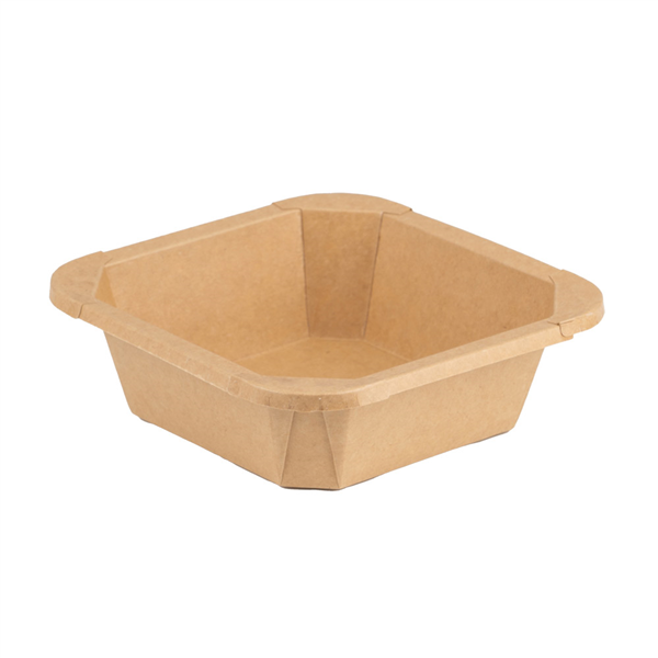 RÉCIPIENTS CARRÉS  500 ML 300 +20 PE G/M2 14,1x14,1x4,2 CM NATUREL KRAFT (300 UNITÉ)