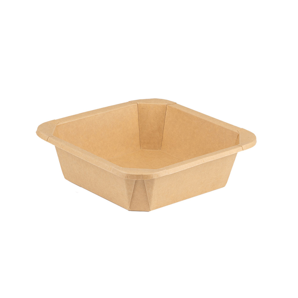 RÉCIPIENTS CARRÉS  1000 ML 320 +20 PE G/M2 17,8x17,8x5 CM NATUREL KRAFT (300 UNITÉ)