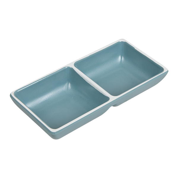 RÉCIPIENTS 2 SAUCES ASAMI WARE  15,2x7,7x3 CM BLEU MÉLAMINE (12 UNITÉ)