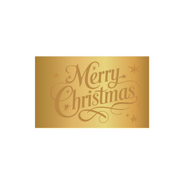 10 FEUILLES (21 U.) ÉTIQUETTES "MERRY CHRISTMAS"   DORE VINYL (1 UNITÉ)