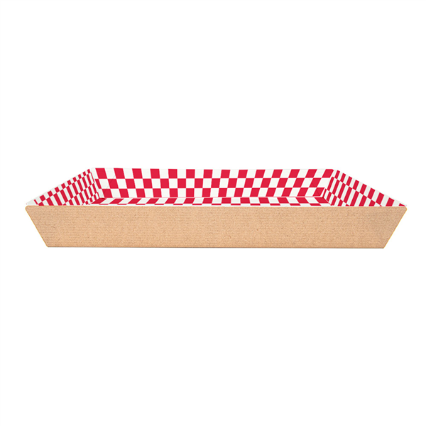 PLATEAUX REPAS THEPACK "RED FITIPALDI" 230 G/M2 25,5x18x3,7 CM ROUGE CARTON NANO-MICRO (130 UNITÉ)