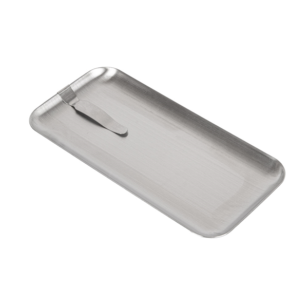 PORTE ADDITIONS AVEC CLIP   18,5x9 CM INOX (10 UNITÉ)
