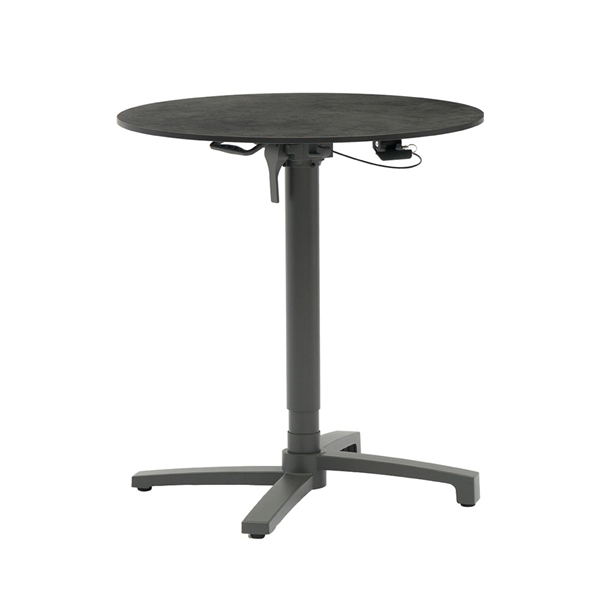 TABLE RÉGLABLE EN HAUTEUR SUPRA-TEK  Ø70x72-107 (h)CM GRIS ALUMINIUM (1 UNITÉ)